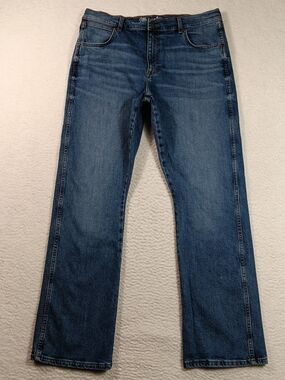 Wrangler Retro Jeans Mens 36x34 Blue Denim Relaxed BootCut Cowboy Western Work